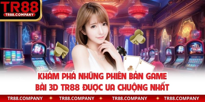 Khám phá những phiên bản game bài 3D TR88 được ưa chuộng nhất
